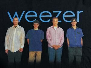 Weezer Black Band Members Graphic T Shirt Size 2XL 24x29